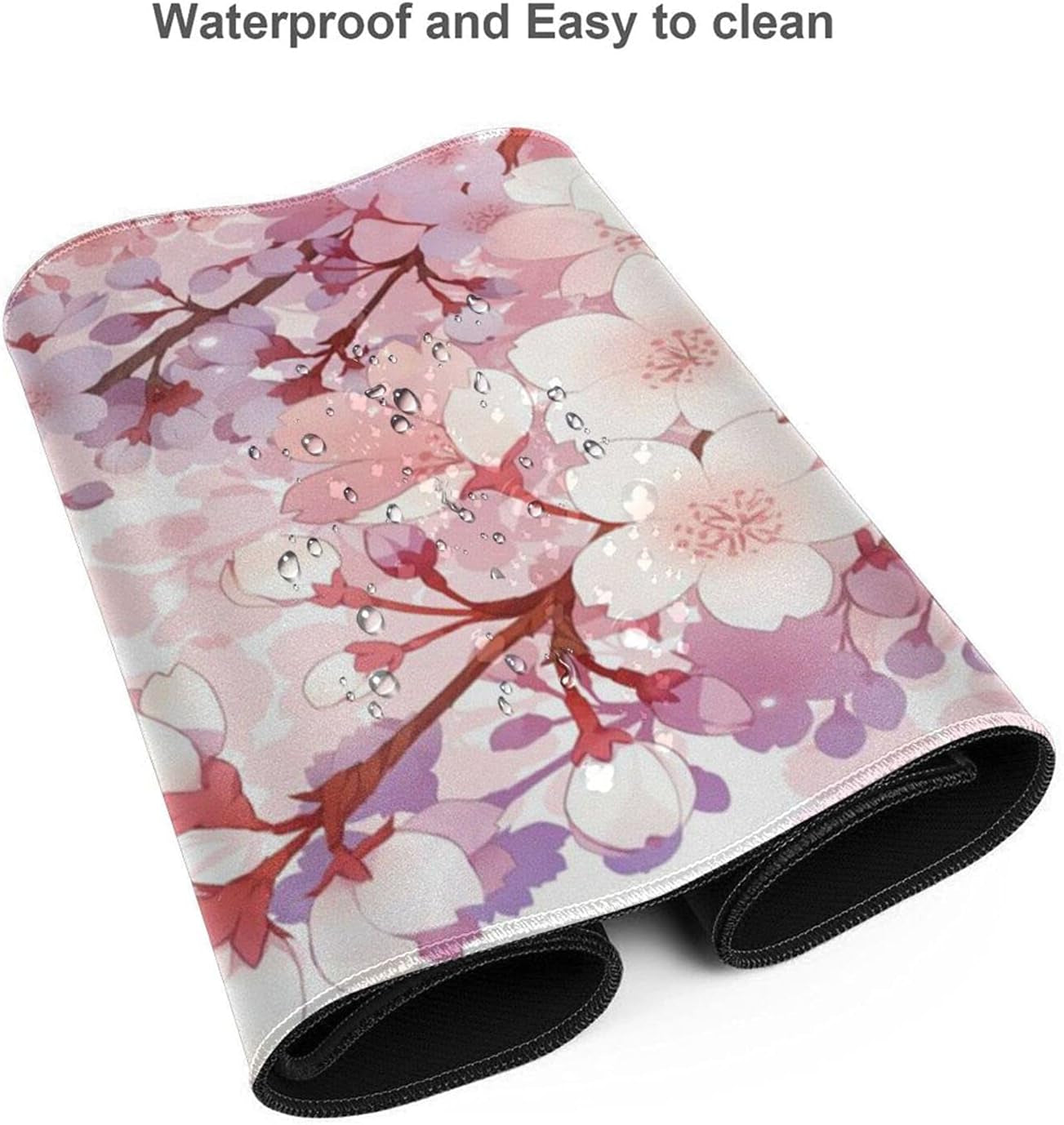 Cherry Blossom Floral Gaming Mouse Pad Large XL Pink Flower Desk Mat Long Extended Pads Big Mousepad Home Office Decor Accessories for Computer Pc Laptop