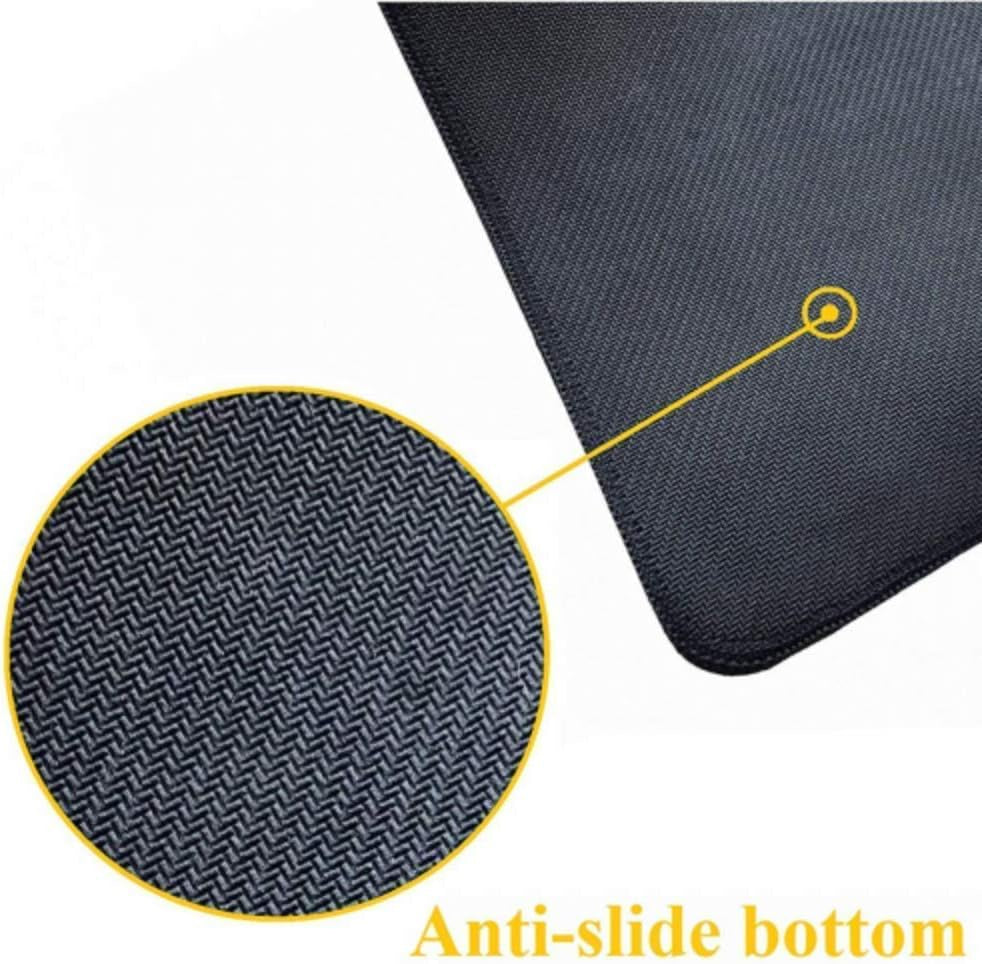Black Topographic Desk Mat, Large Gaming Mouse Pad 35.4X15.7In