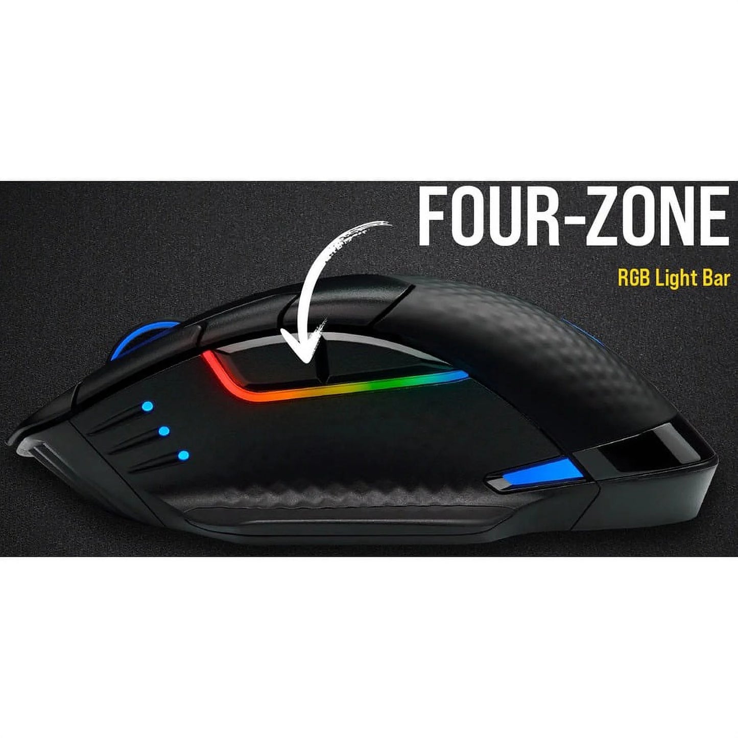 DARK CORE RGB PRO SE Wireless FPS/MOBA Gaming Mouse with SLIPSTREAM Technology, Black, Backlit RGB LED, 18000 DPI, Optical, Qi Wireless Charging Certified