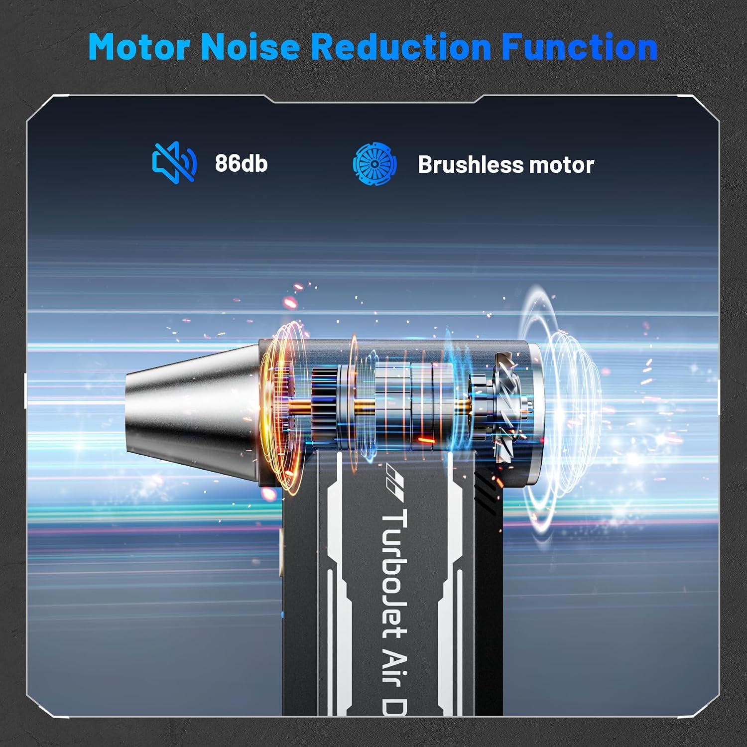 L8 Compressed Air Duster 180,000 RPM 4-Speed Electric with Turbojet Mode