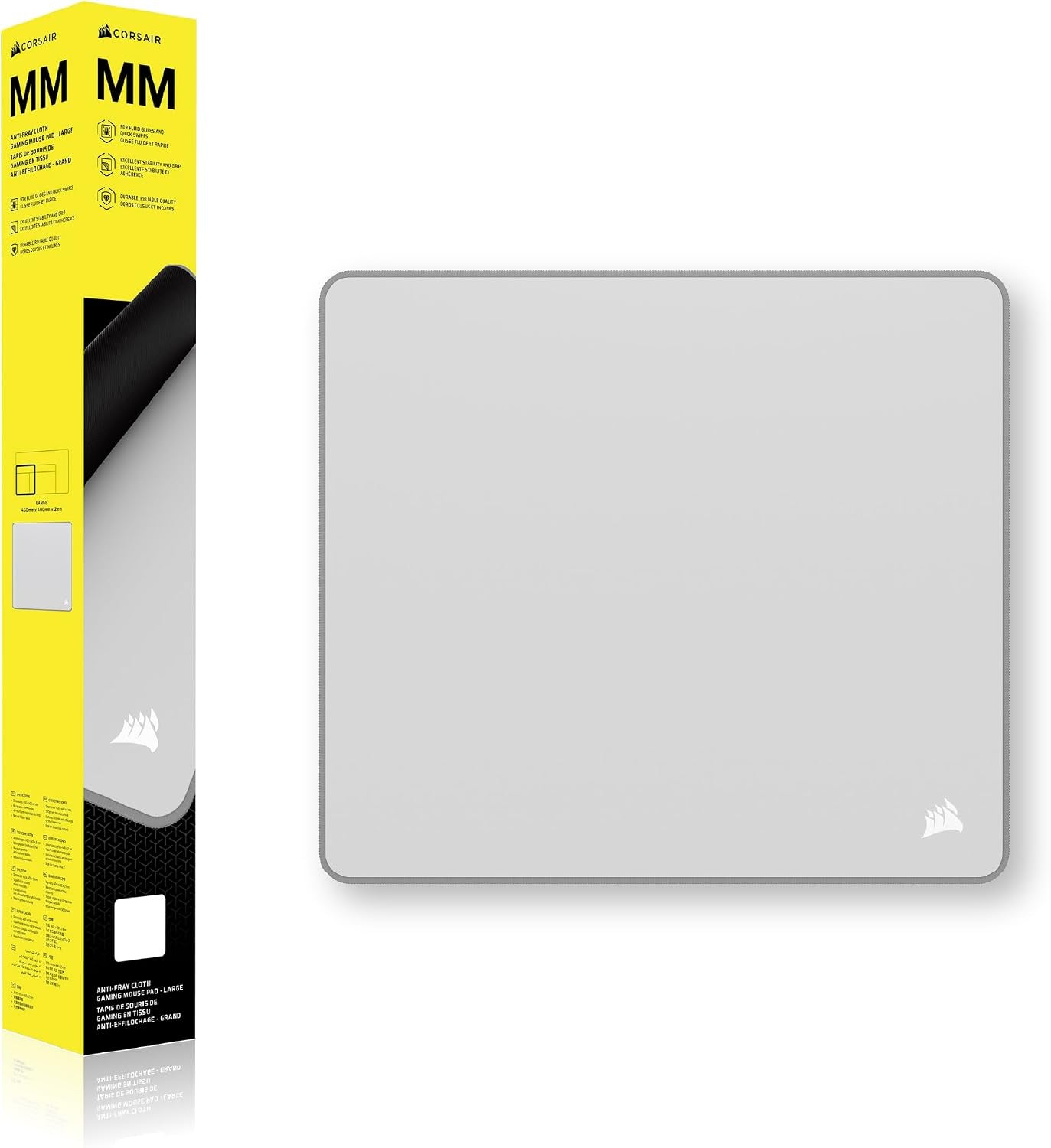 Corsair MM Anti-Fray Cloth Gaming Mouse Pad – Gray