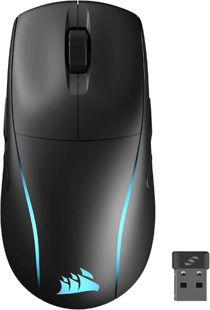 Corsair M75 Wireless RGB Lightweight FPS Gaming Mouse – 26,000 DPI – Swappable Side Buttons – Icue Compatible – PC – Black