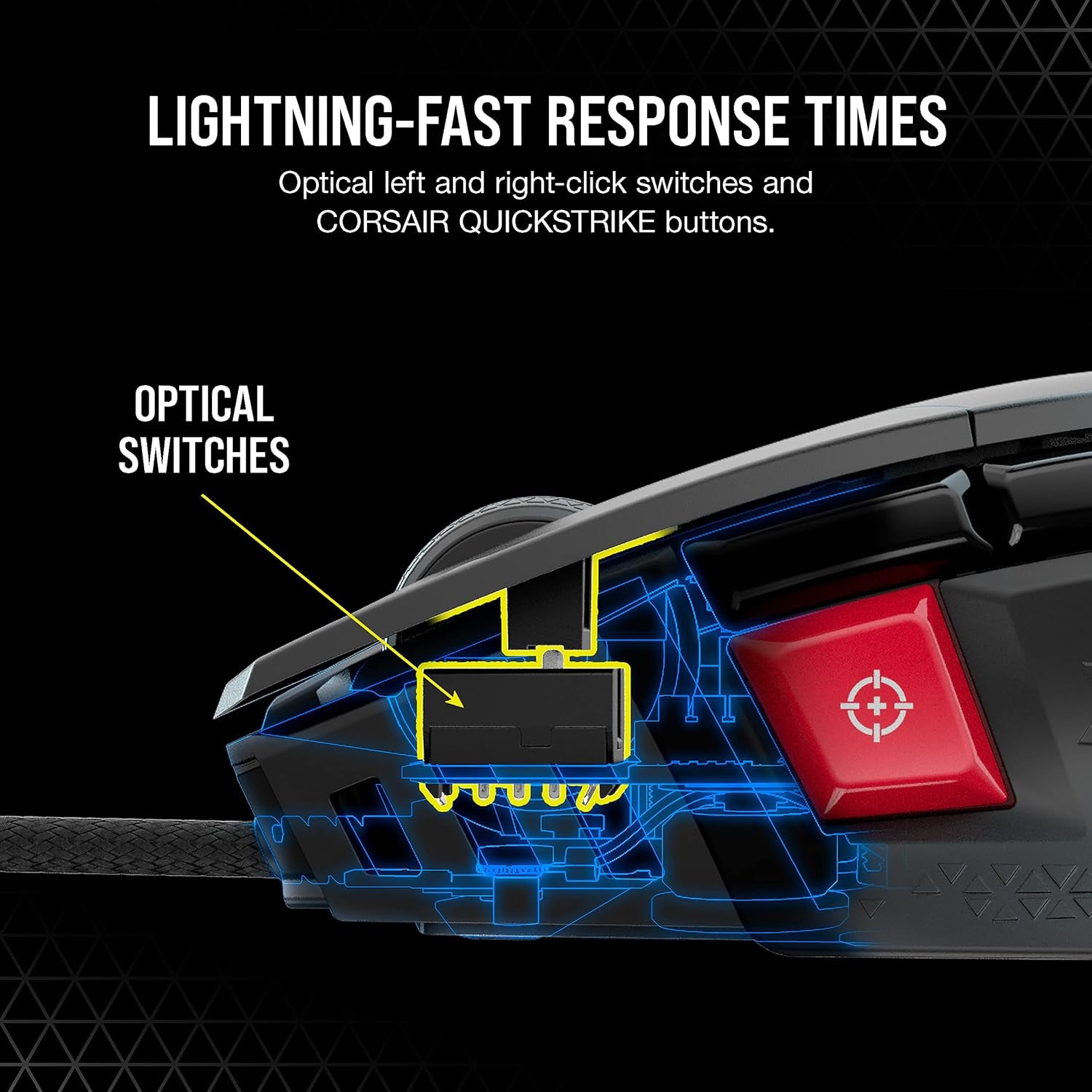 Corsair M65 RGB Ultra Wired Adjustable Weight FPS PC Gaming Mouse – Black