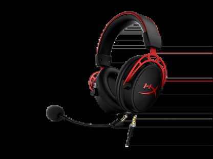 Cloud Alpha Wired Over-Ear Gaming Headset, Red
