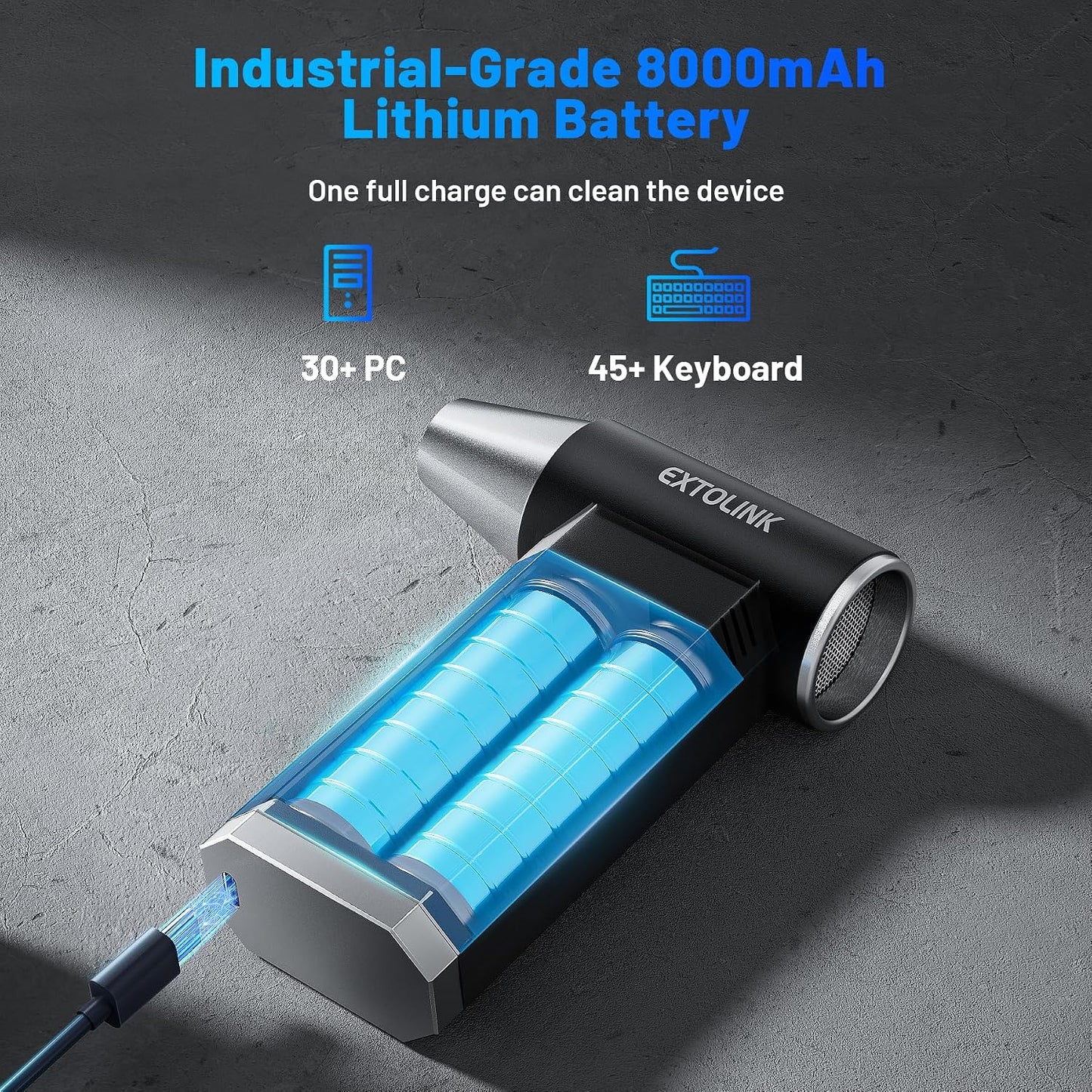 L8 Compressed Air Duster 180,000 RPM 4-Speed Electric with Turbojet Mode
