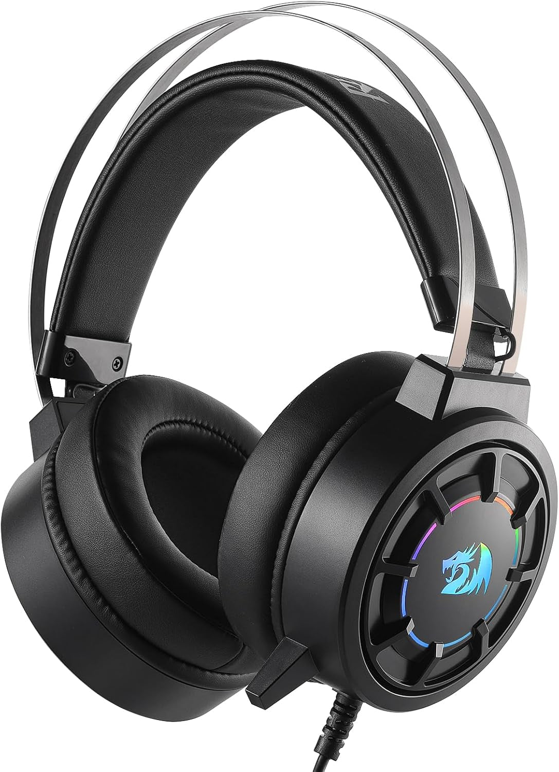 H314 RGB Gaming Headset - Wired Computer Headset with 40Mm Drivers, USB Connection, Lightweight Design, and Soft PU Leather Ear Cushions for Ultimate Comfort