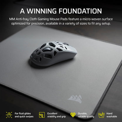 Corsair MM Anti-Fray Cloth Gaming Mouse Pad – Gray