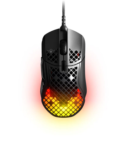 Aerox 5 Ultra Lightweight Honeycomb Water Resistant Wired RGB Optical Gaming Mouse with 9 Programmable Buttons