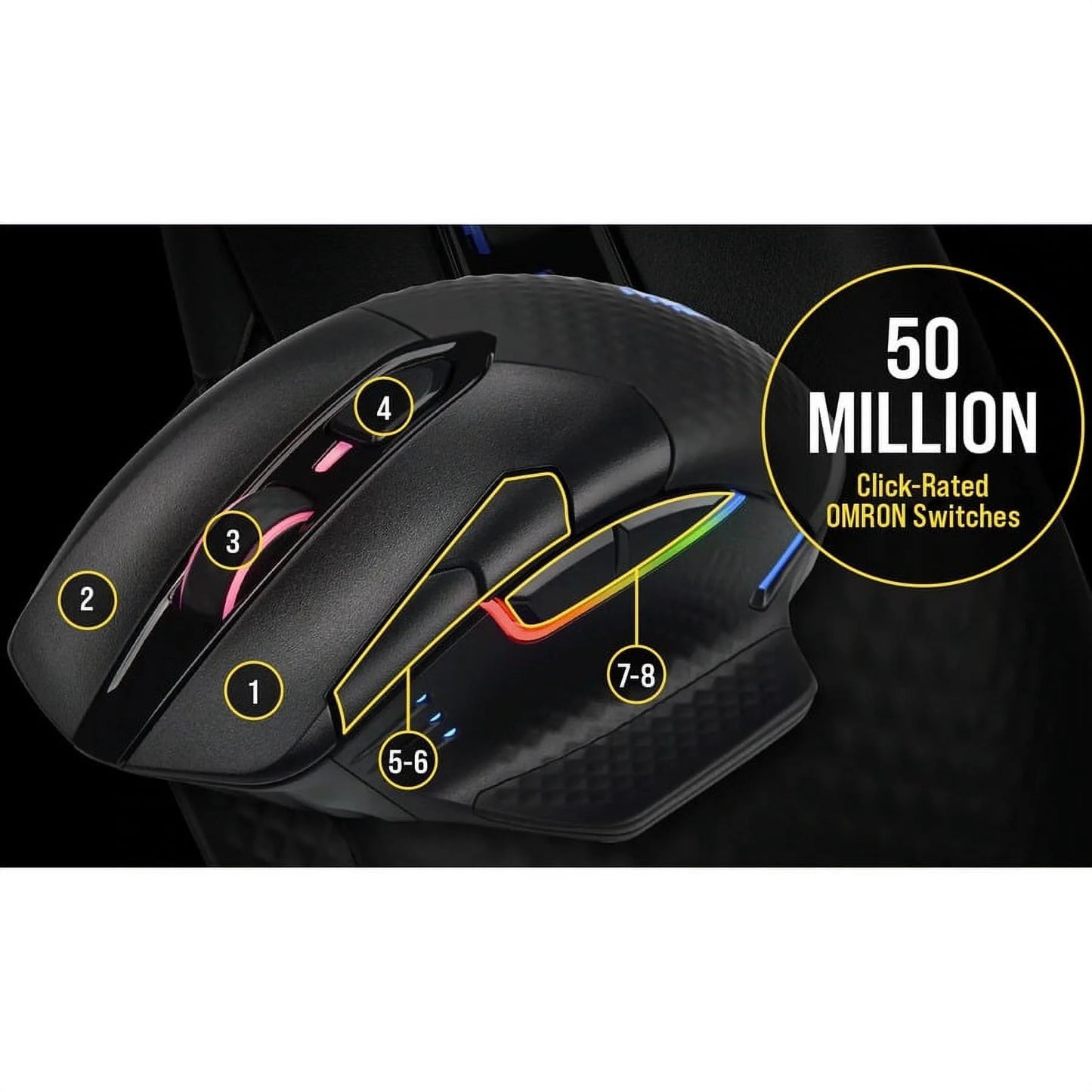 DARK CORE RGB PRO SE Wireless FPS/MOBA Gaming Mouse with SLIPSTREAM Technology, Black, Backlit RGB LED, 18000 DPI, Optical, Qi Wireless Charging Certified