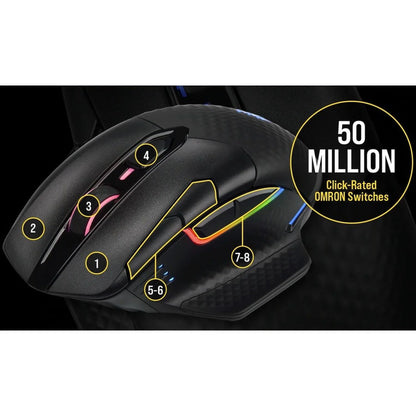 DARK CORE RGB PRO SE Wireless FPS/MOBA Gaming Mouse with SLIPSTREAM Technology, Black, Backlit RGB LED, 18000 DPI, Optical, Qi Wireless Charging Certified