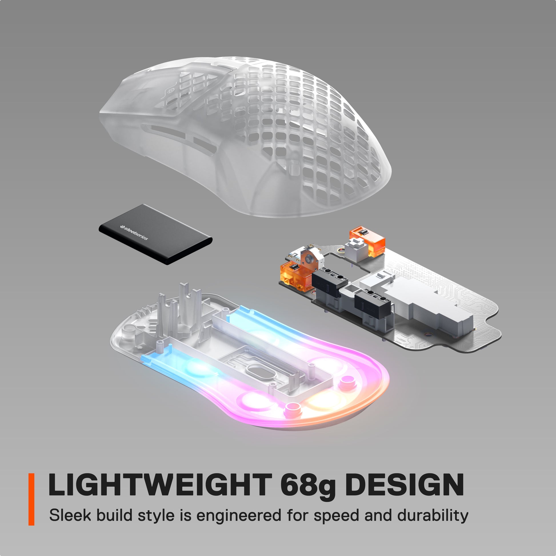 Aerox 3 Wireless Gaming Gaming Mouse - Ghost Edition