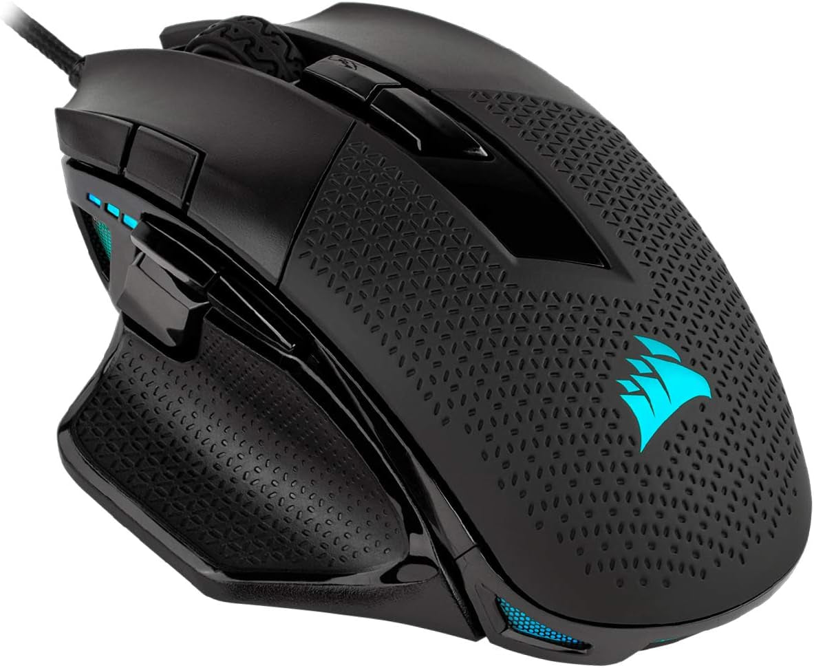 Corsair NIGHTSWORD RGB Adjustable Weight FPS MOBA PC Gaming Mouse – Black