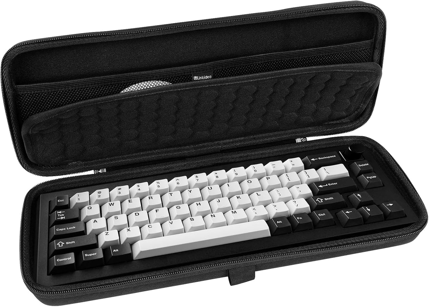 Hard Travel Case for Compact 65% Keyboard, Computer 68 Key Wireless/Wired Keyboard Carrying Storage Bag, Compatible with Keychron Q2/V2, Corsair K65 PRO, ASUS ROG Falchion NX 65%