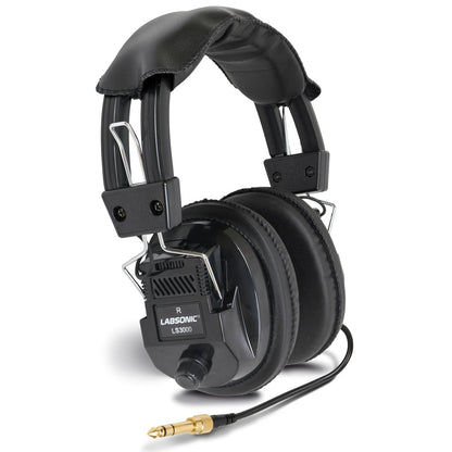 Over-Ear Stereo Headphones Black – Passive Noise Cancelling Wired Headset for Music, Gaming, Work, Travel – Comfortable, Durable, Clear Stereo Sound – Made in USA