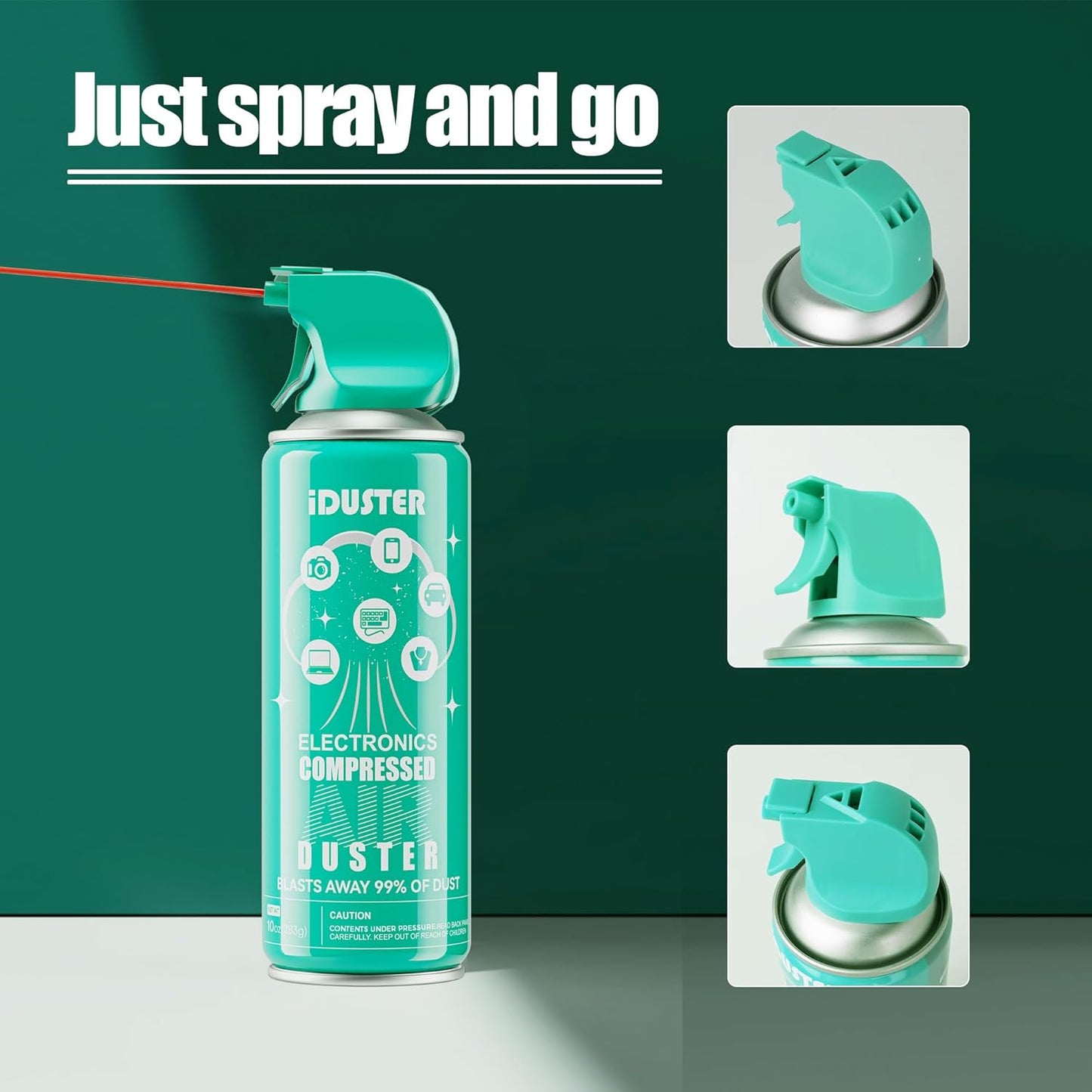 Keyboard Cleaner Air Spray for Computers - 10Oz Canned Air for Computers, Dust Spray for Cleaning, 1Pack