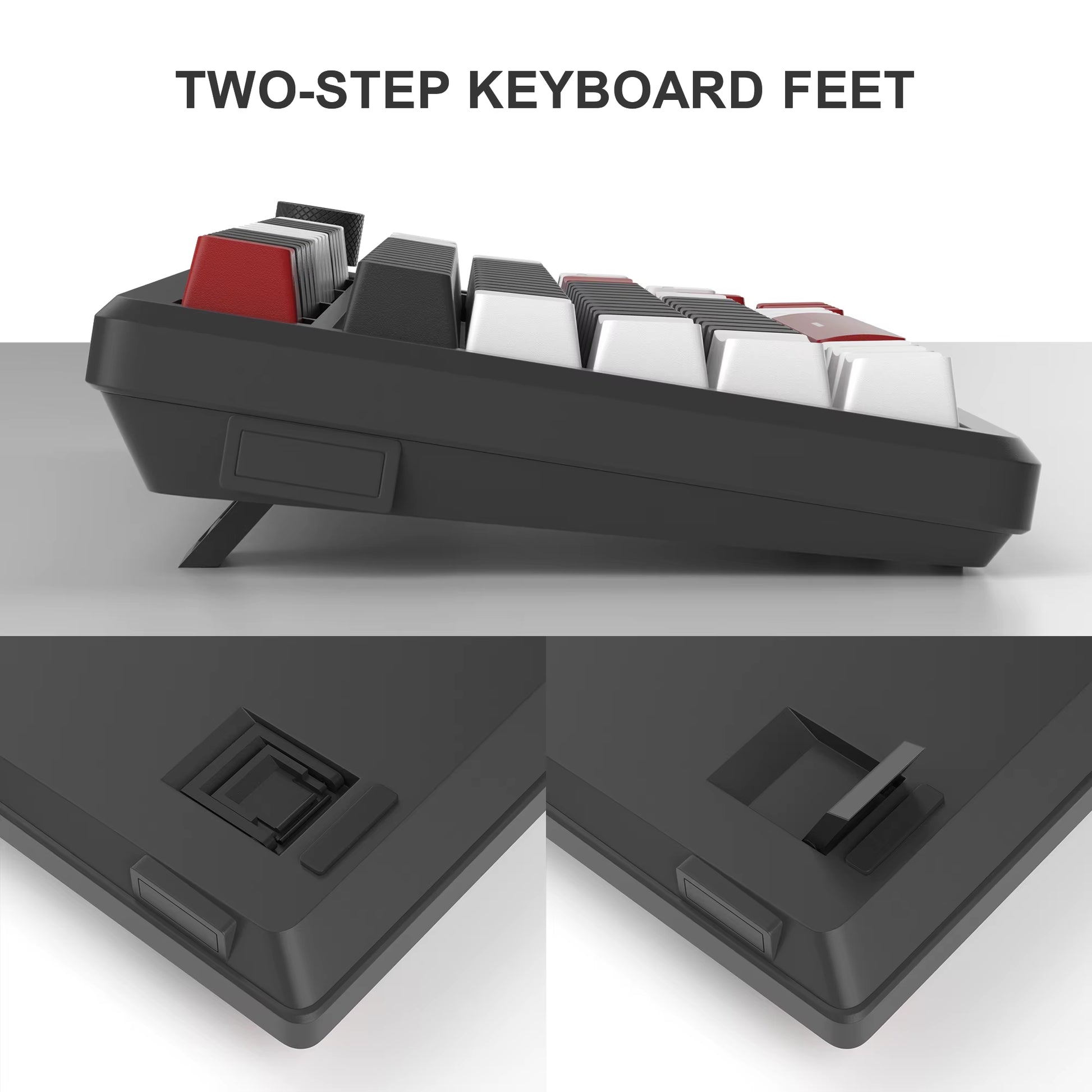 75% Mechanical Gaming Keyboard with Knob Control, Blue Backlit Wired Gaming Keyboard Red/Yellow Switch for PC Windows