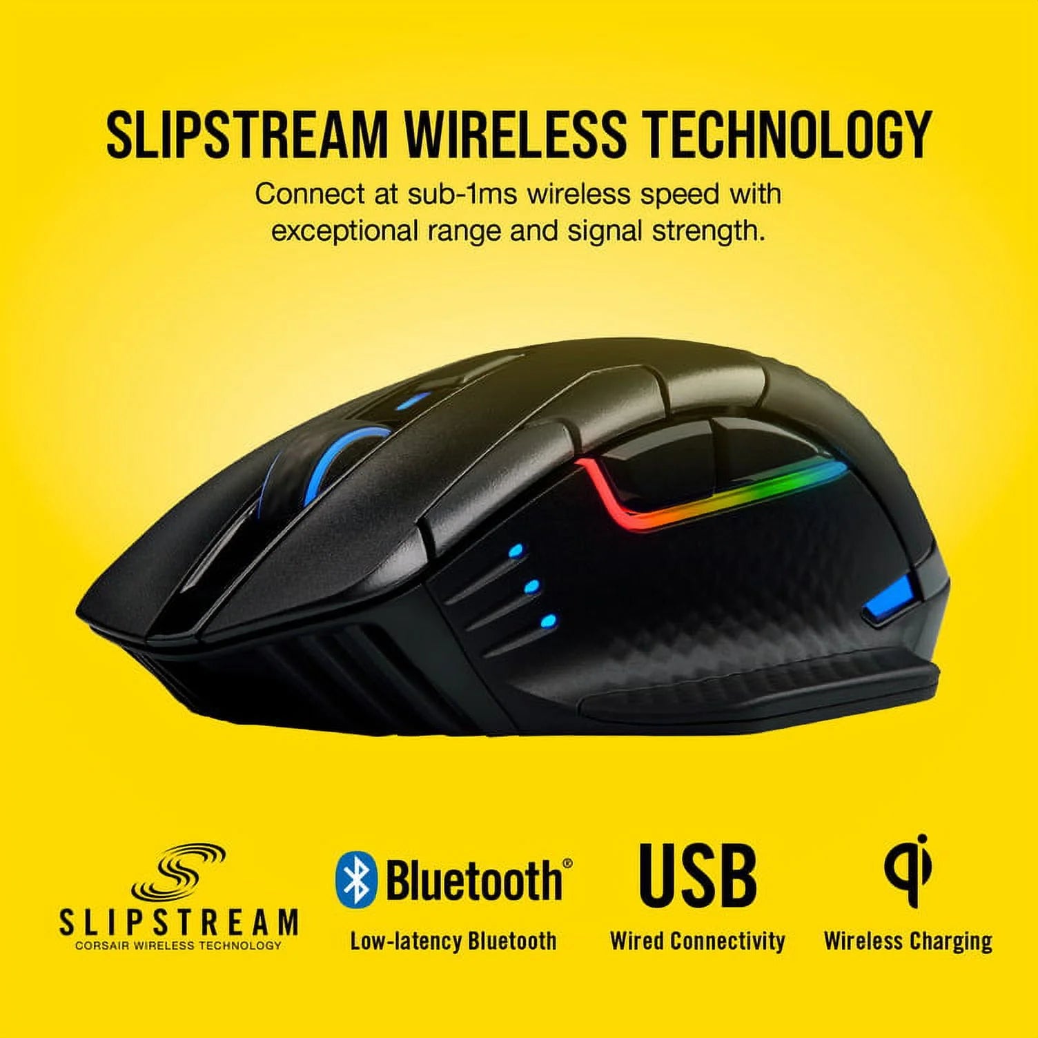DARK CORE RGB PRO SE Wireless FPS/MOBA Gaming Mouse with SLIPSTREAM Technology, Black, Backlit RGB LED, 18000 DPI, Optical, Qi Wireless Charging Certified