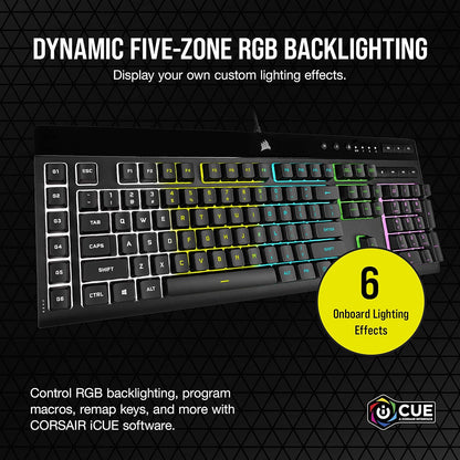 Corsair K55 RGB PRO Membrane Wired Gaming Keyboard – Black