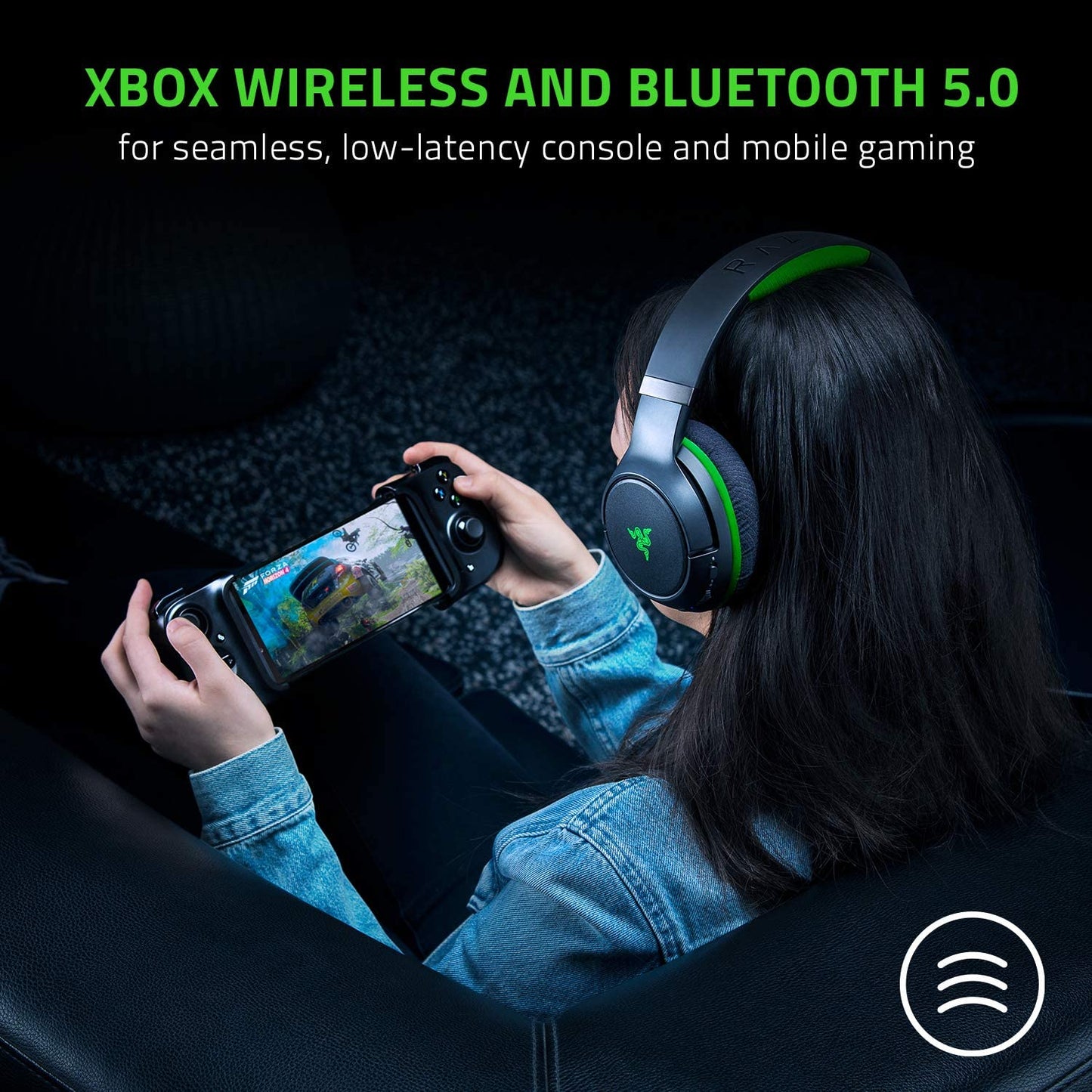 Wireless Xbox Gaming Headset: Razer Kaira Pro with Titanium Drivers & Supercardioid Mic - Black