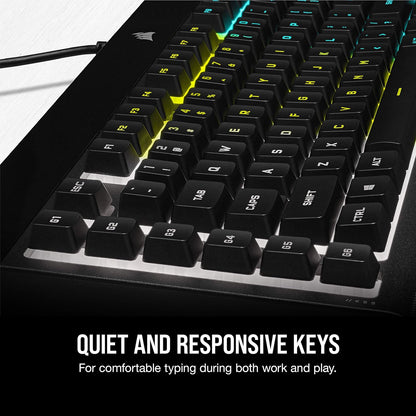 Corsair K55 RGB PRO Membrane Wired Gaming Keyboard – Black