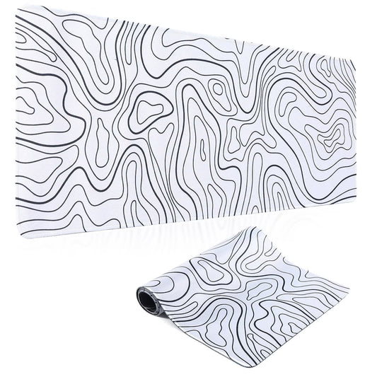 Mouse Pad Gaming Mousepad 31.5 X 11.8 X0.12In Large Mouse Pad for Keyboard and Mouse with Anti-Slip Rubber Base,Keyboard Pad XL Mouse Mat for Home and Office(White)