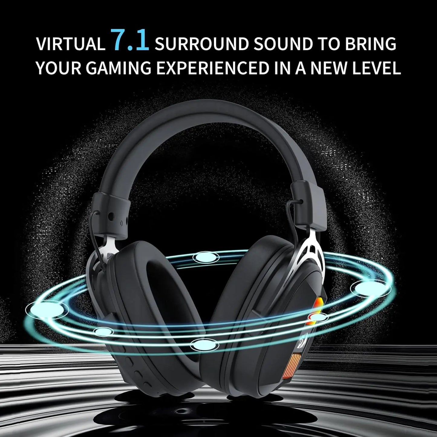 H375 Wired Gaming Headset, 53Mm Drivers 7.1 Surround Sound, Detachable Noise Cancelling Mic, USB Computer Headset