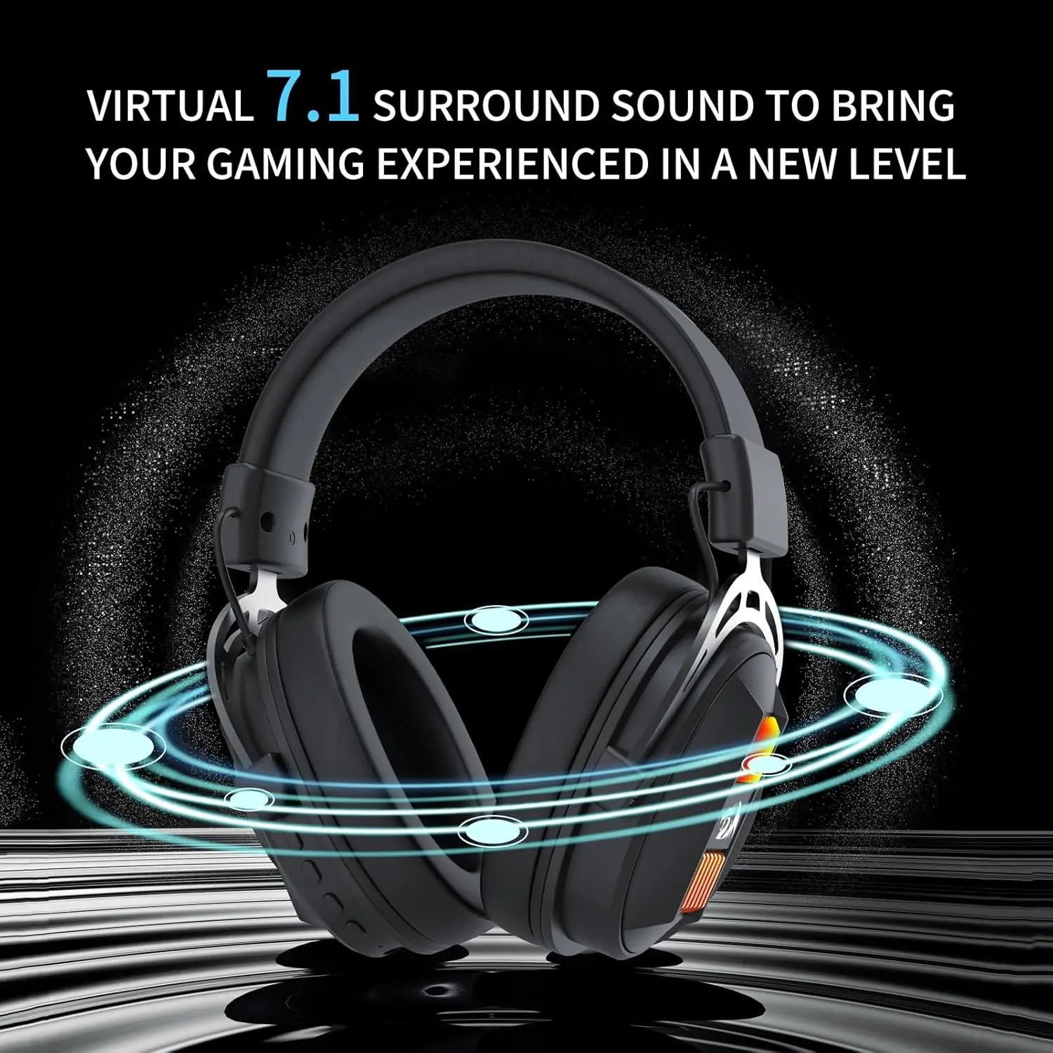 H375 Wired Gaming Headset, 53Mm Drivers 7.1 Surround Sound, Detachable Noise Cancelling Mic, USB Computer Headset