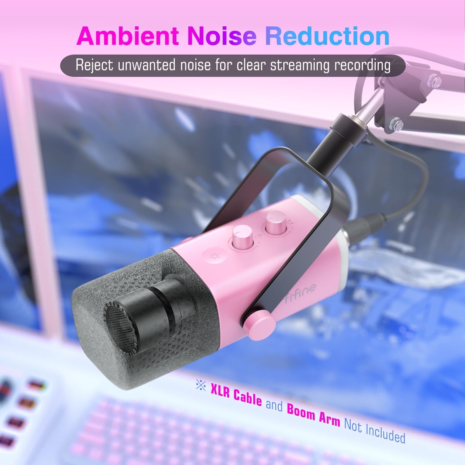 Ampligame AM8P XLR/USB Dynamic Microphone for Gaming Recording