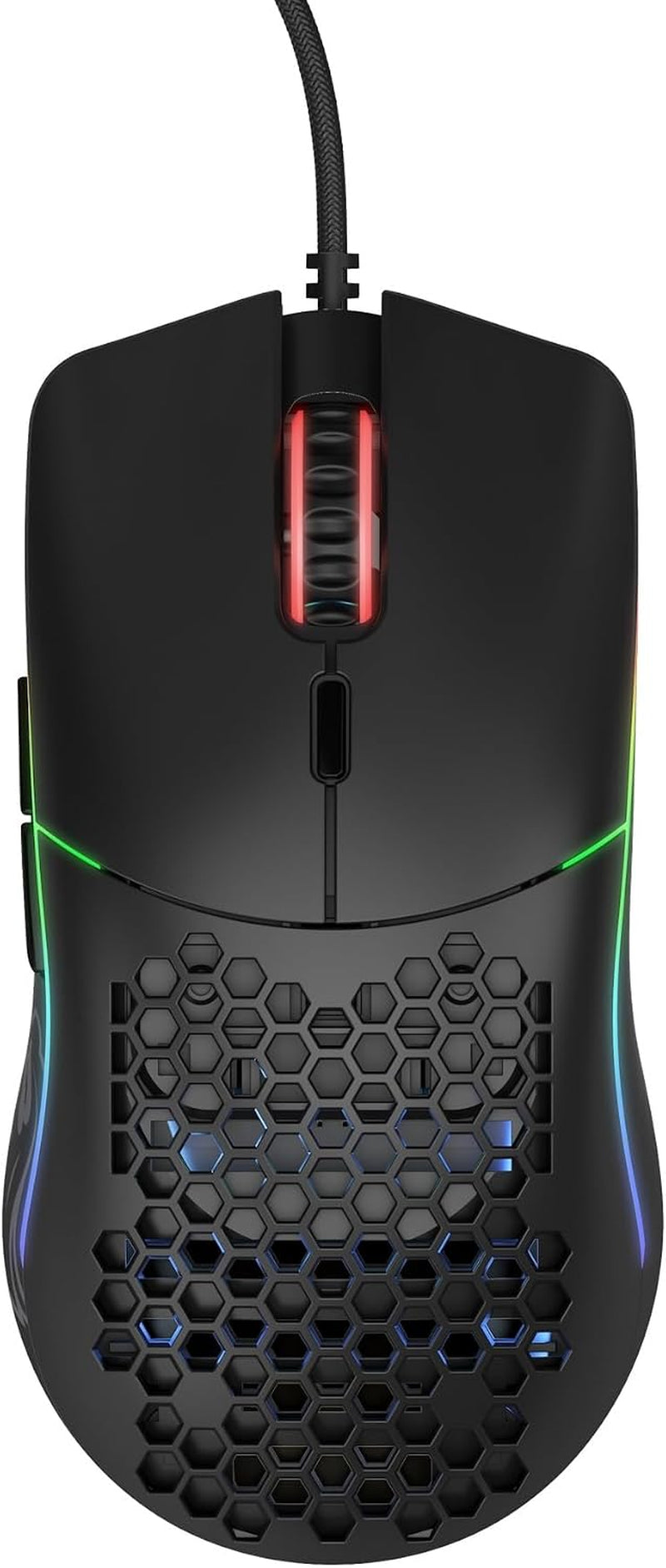 Model O- (Minus) Compact Wired Gaming Mouse - 58G Superlight Honeycomb Design, RGB, Pixart 3360 Sensor, Ambidextrous, Omron Switches - Matte Black