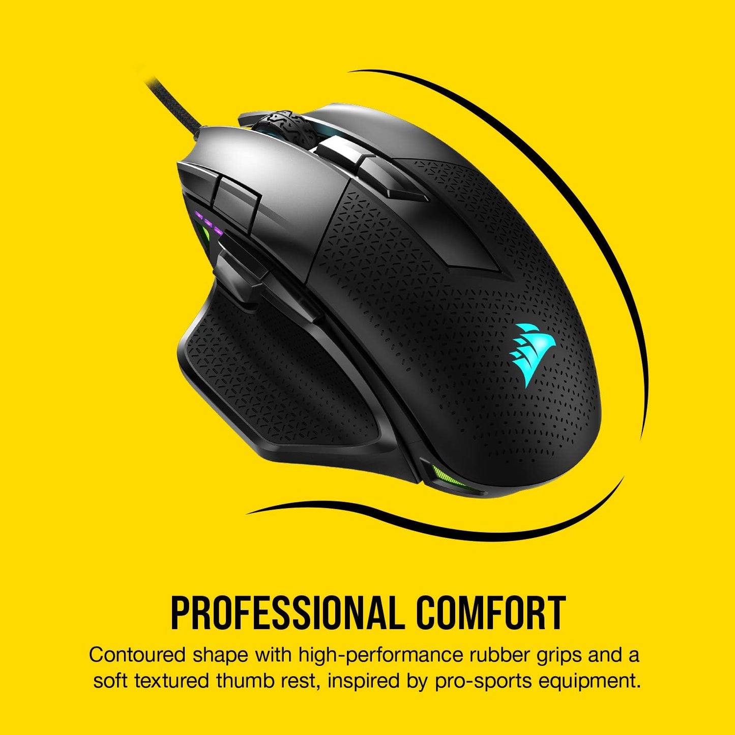 Corsair NIGHTSWORD RGB Adjustable Weight FPS MOBA PC Gaming Mouse – Black