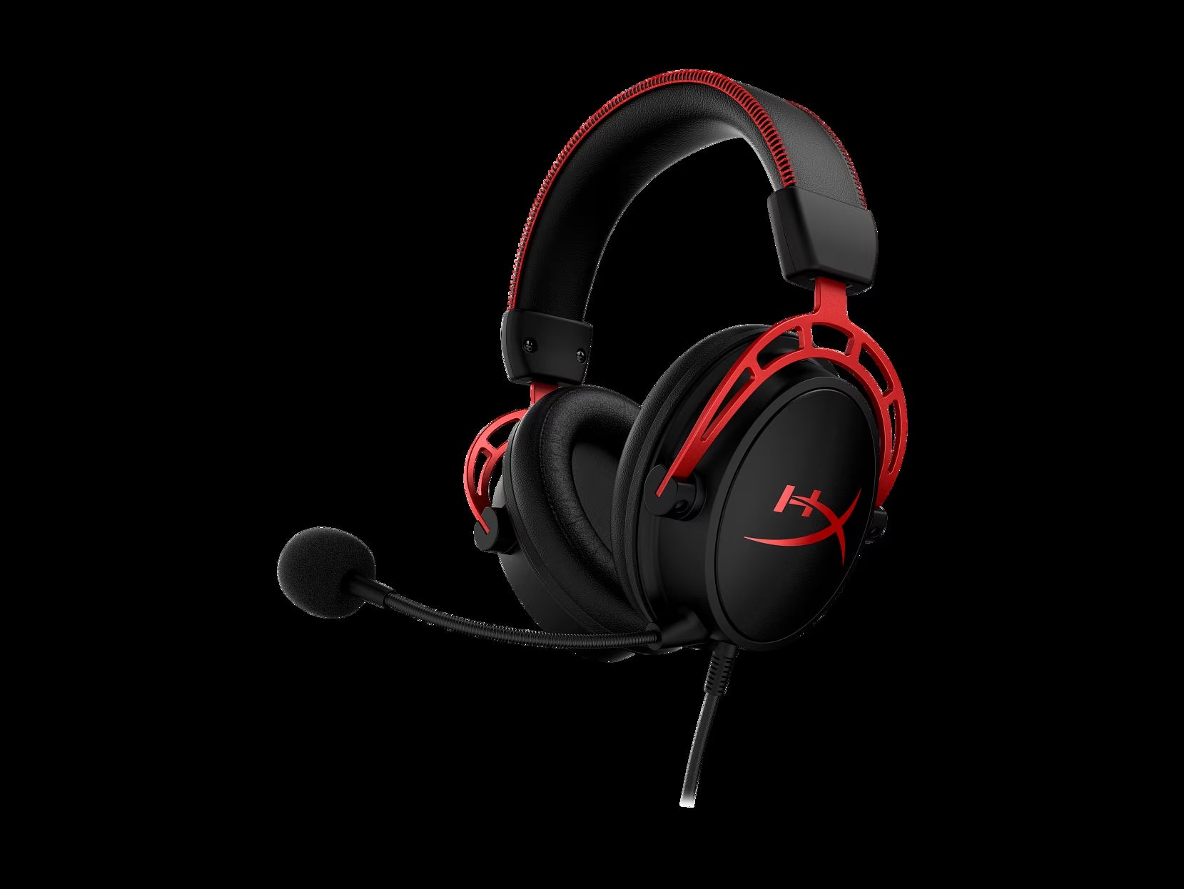 Cloud Alpha Wired Over-Ear Gaming Headset, Red