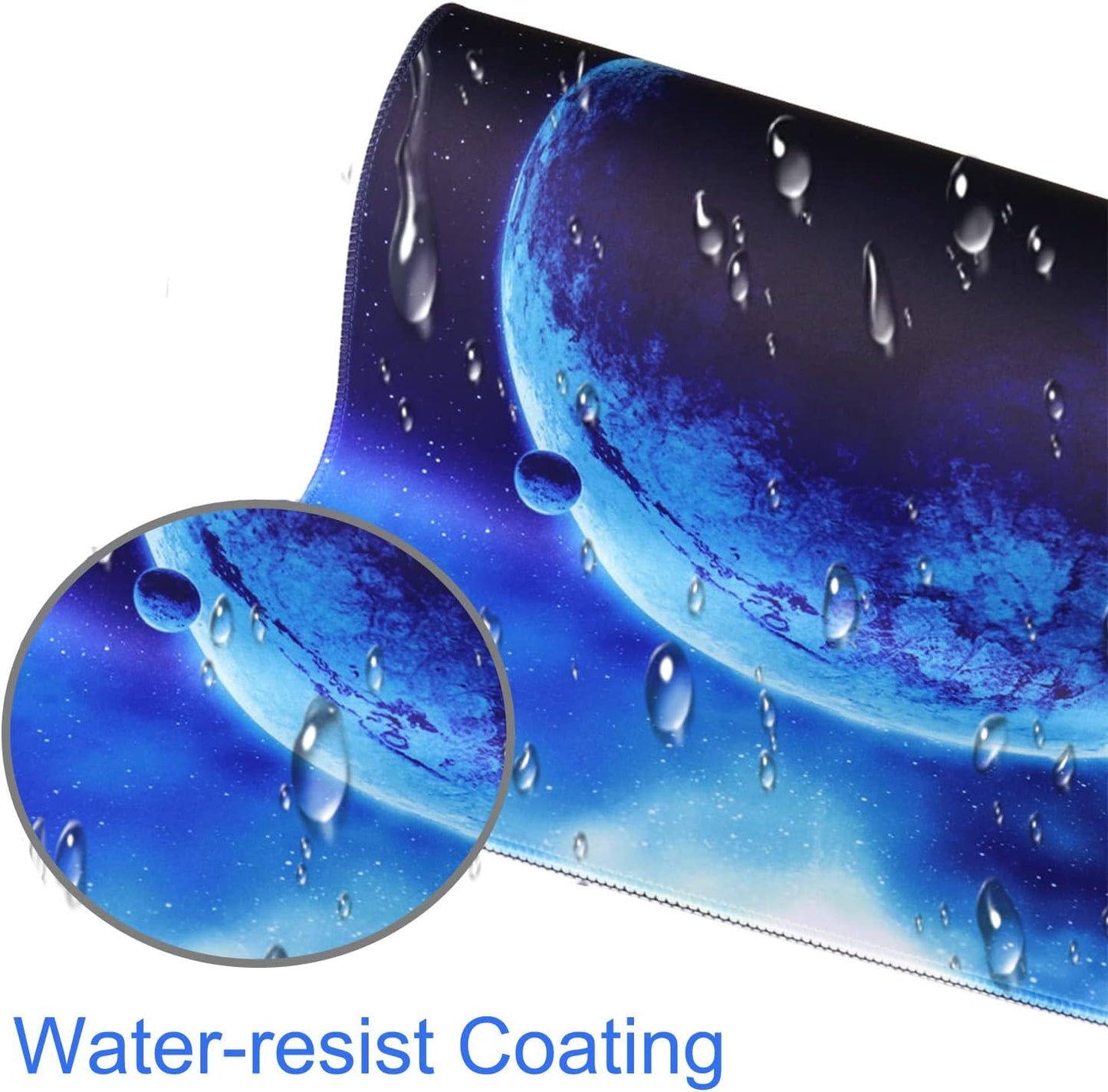 Gaming Mouse Pad, 31.5X15.7 Inch Large Extended Computer Keyboard Mouse Mat, Water Resist Non-Slip Mousepad Rubber Base Long XXL Gaming Mousepad for Work, Office & Home, Space
