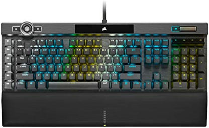 Corsair K100 RGB Mechanical Gaming Keyboard - Cherry MX Speed RGB Silver Keyswitches - PBT Double-Shot Keycaps - Elgato Stream Deck and Icue Compatible - QWERTY NA Layout - Black