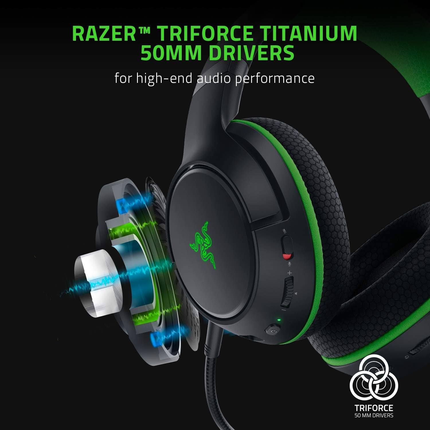 Wireless Xbox Gaming Headset: Razer Kaira Pro with Titanium Drivers & Supercardioid Mic - Black