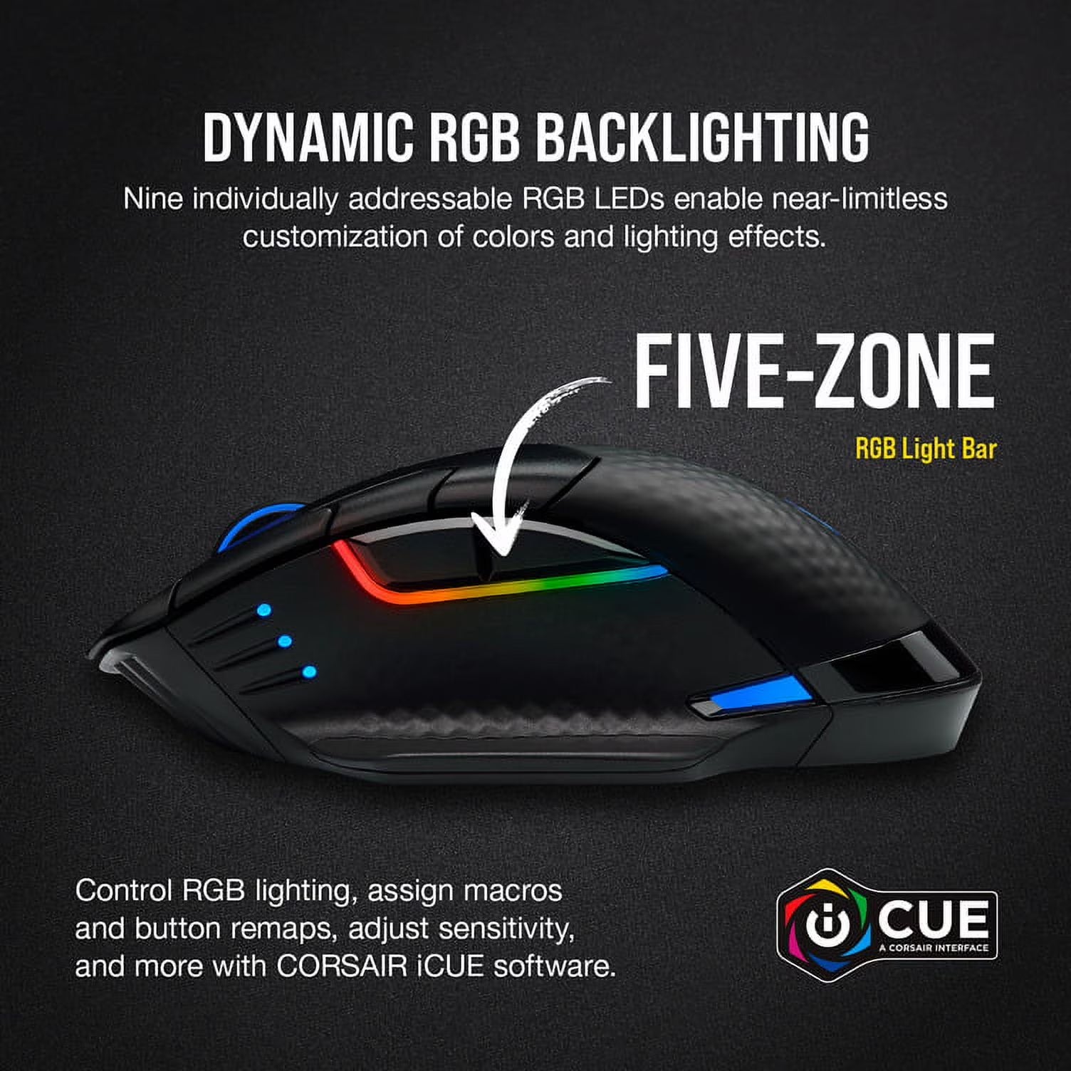 DARK CORE RGB PRO SE Wireless FPS/MOBA Gaming Mouse with SLIPSTREAM Technology, Black, Backlit RGB LED, 18000 DPI, Optical, Qi Wireless Charging Certified