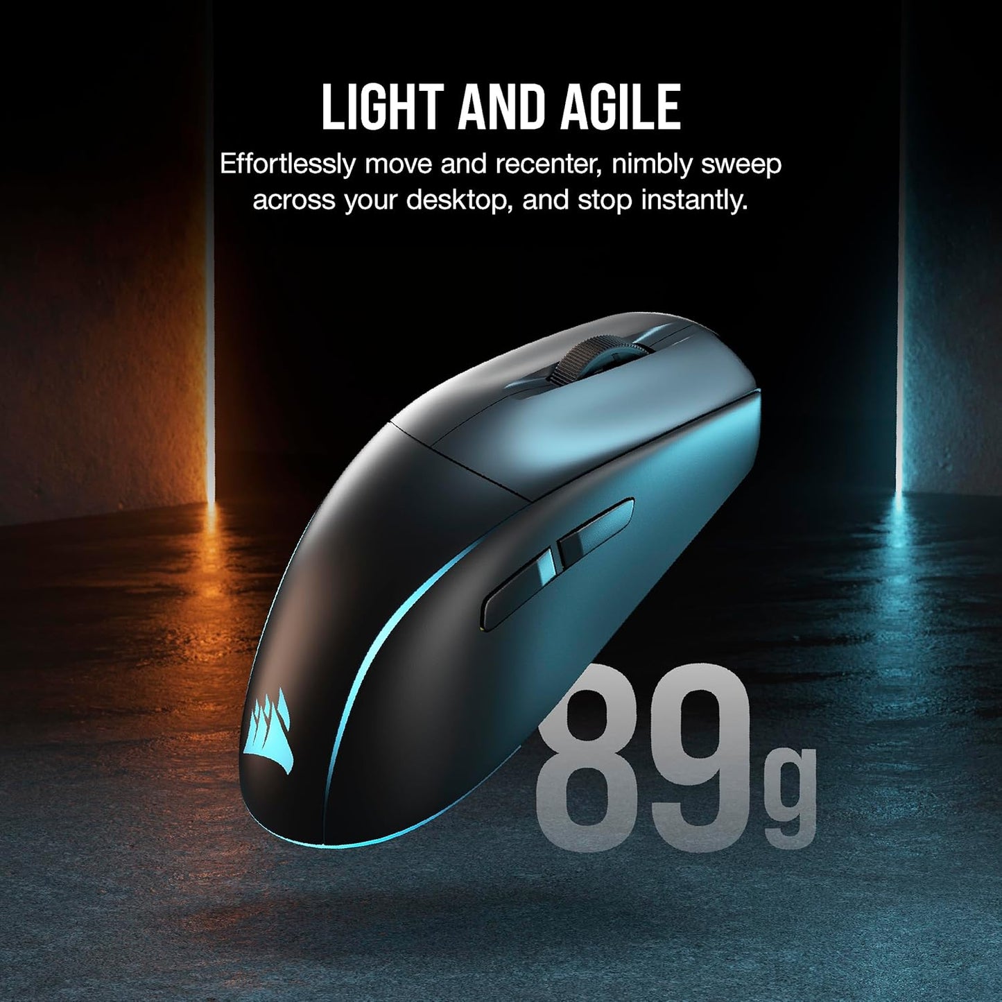 Corsair M75 Wireless RGB Lightweight FPS Gaming Mouse – 26,000 DPI – Swappable Side Buttons – Icue Compatible – PC – Black