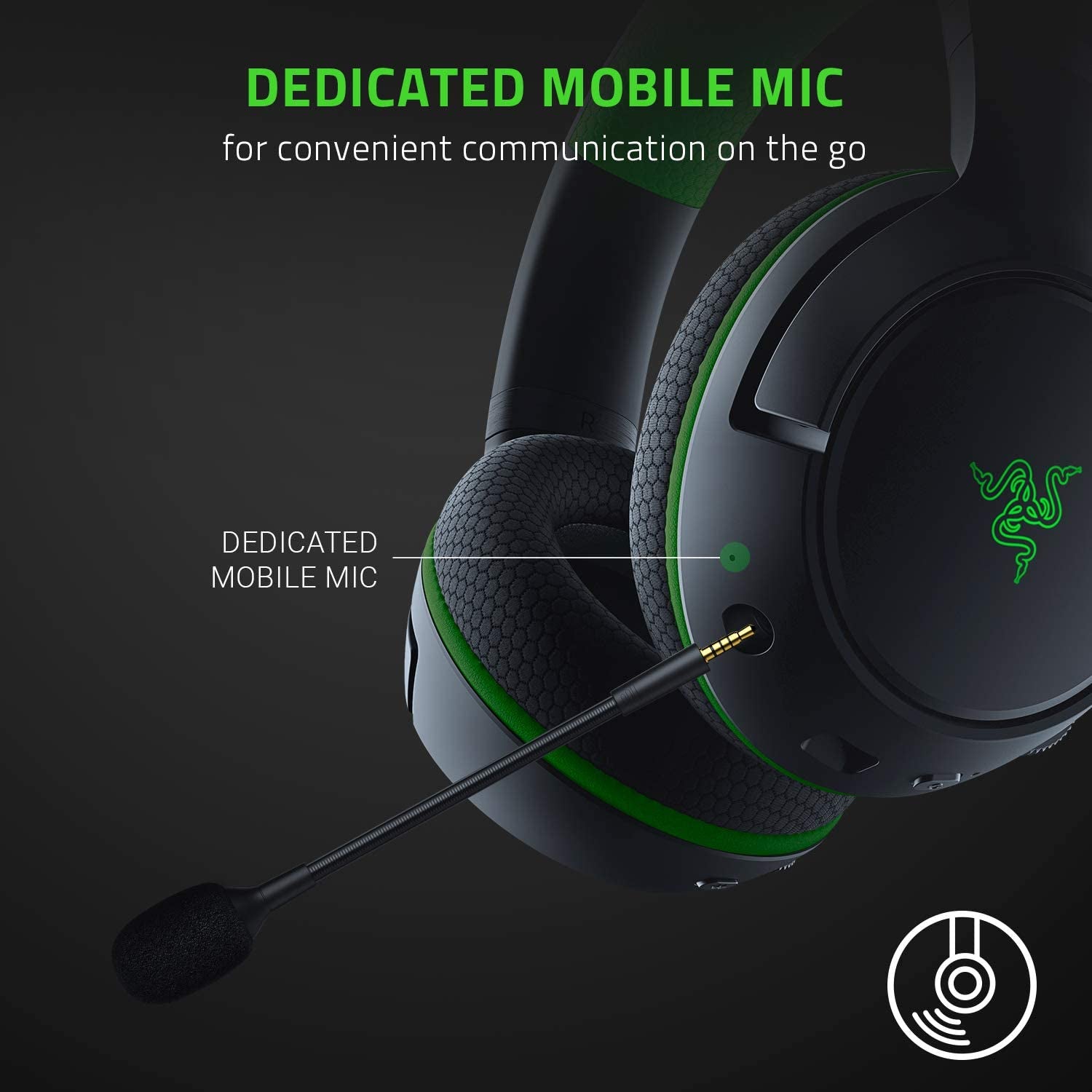 Wireless Xbox Gaming Headset: Razer Kaira Pro with Titanium Drivers & Supercardioid Mic - Black