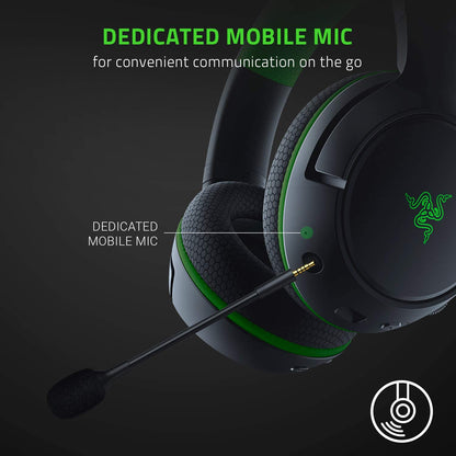 Wireless Xbox Gaming Headset: Razer Kaira Pro with Titanium Drivers & Supercardioid Mic - Black