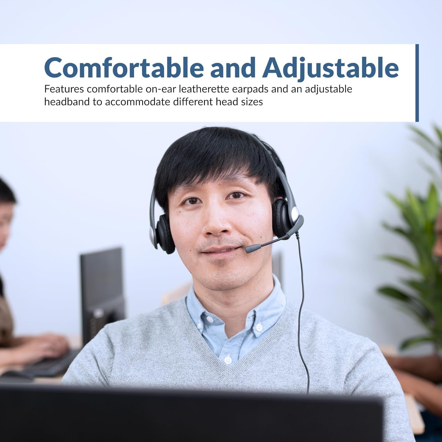 Stereo Headset, 3.5Mm Stereo & Y-Adapter for Separate Headphone & Mic Connection, K12 School Classroom and Education (AC-204) (4 Pack)