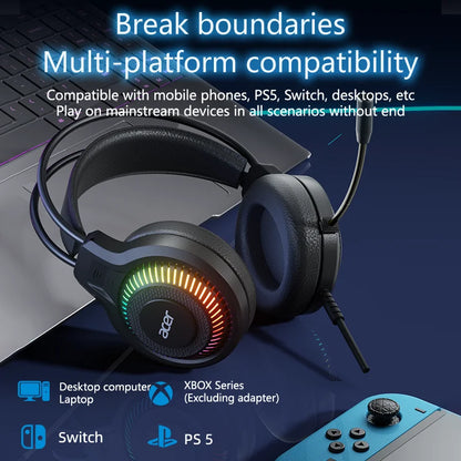 Gaming Headphones with Mic 7.1 Stereo Virtual Surround LED Light Bass Earphone Headsets Gamer for Computer PC Gamer OHW303