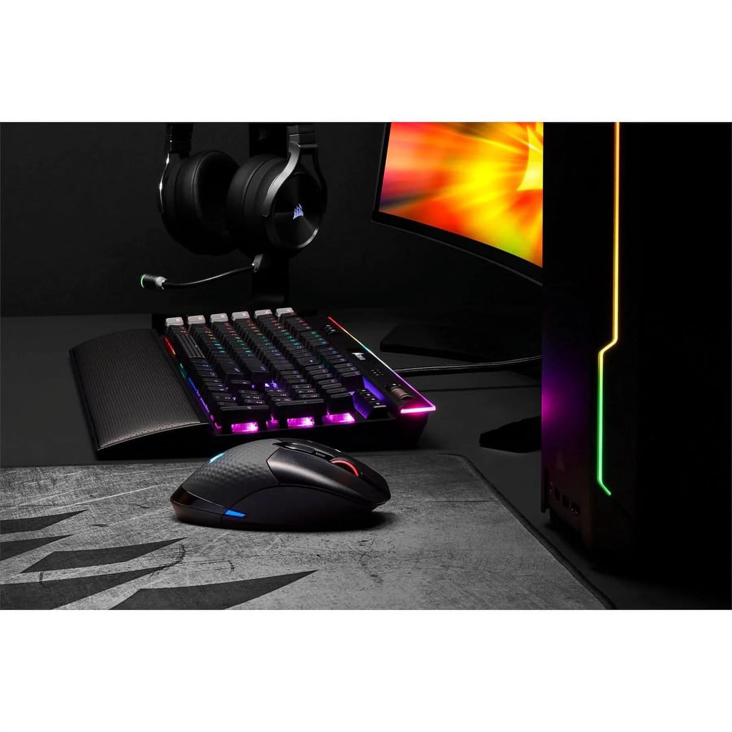 DARK CORE RGB PRO SE Wireless FPS/MOBA Gaming Mouse with SLIPSTREAM Technology, Black, Backlit RGB LED, 18000 DPI, Optical, Qi Wireless Charging Certified