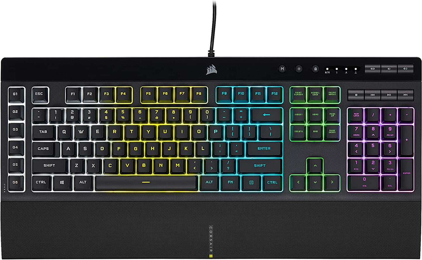 Corsair K55 RGB PRO Membrane Wired Gaming Keyboard – Black