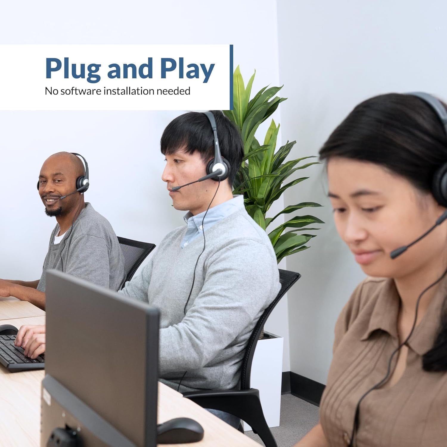 Stereo Headset, 3.5Mm Stereo & Y-Adapter for Separate Headphone & Mic Connection, K12 School Classroom and Education (AC-204) (4 Pack)