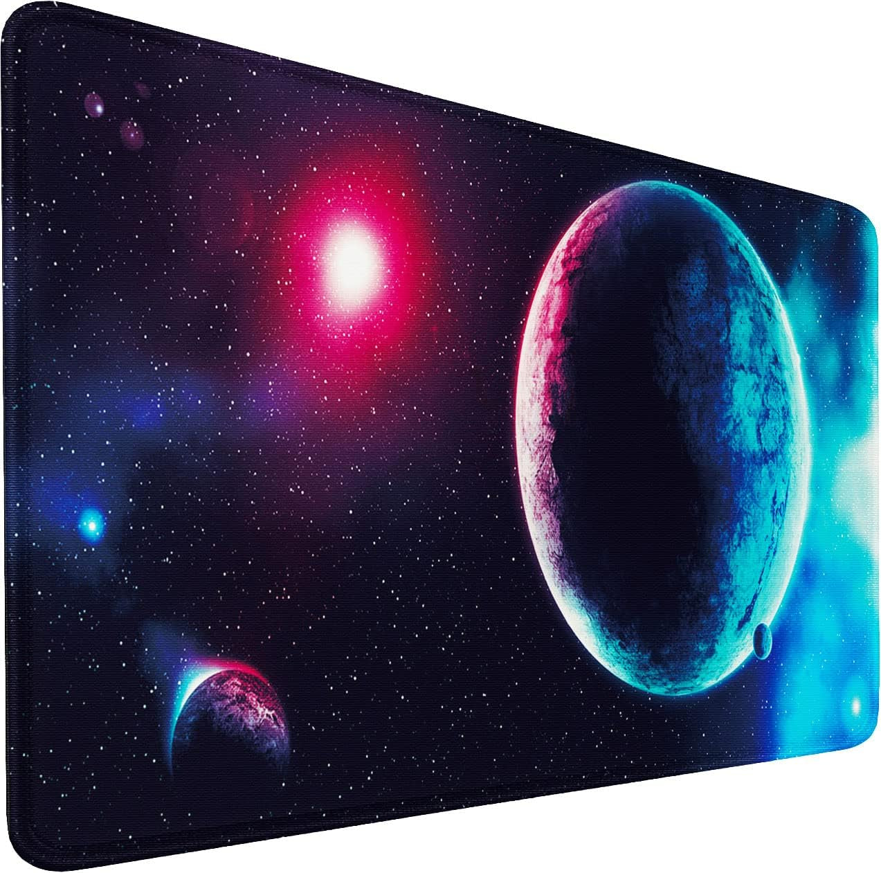 Gaming Mouse Pad, 31.5X15.7 Inch Large Extended Computer Keyboard Mouse Mat, Water Resist Non-Slip Mousepad Rubber Base Long XXL Gaming Mousepad for Work, Office & Home, Space