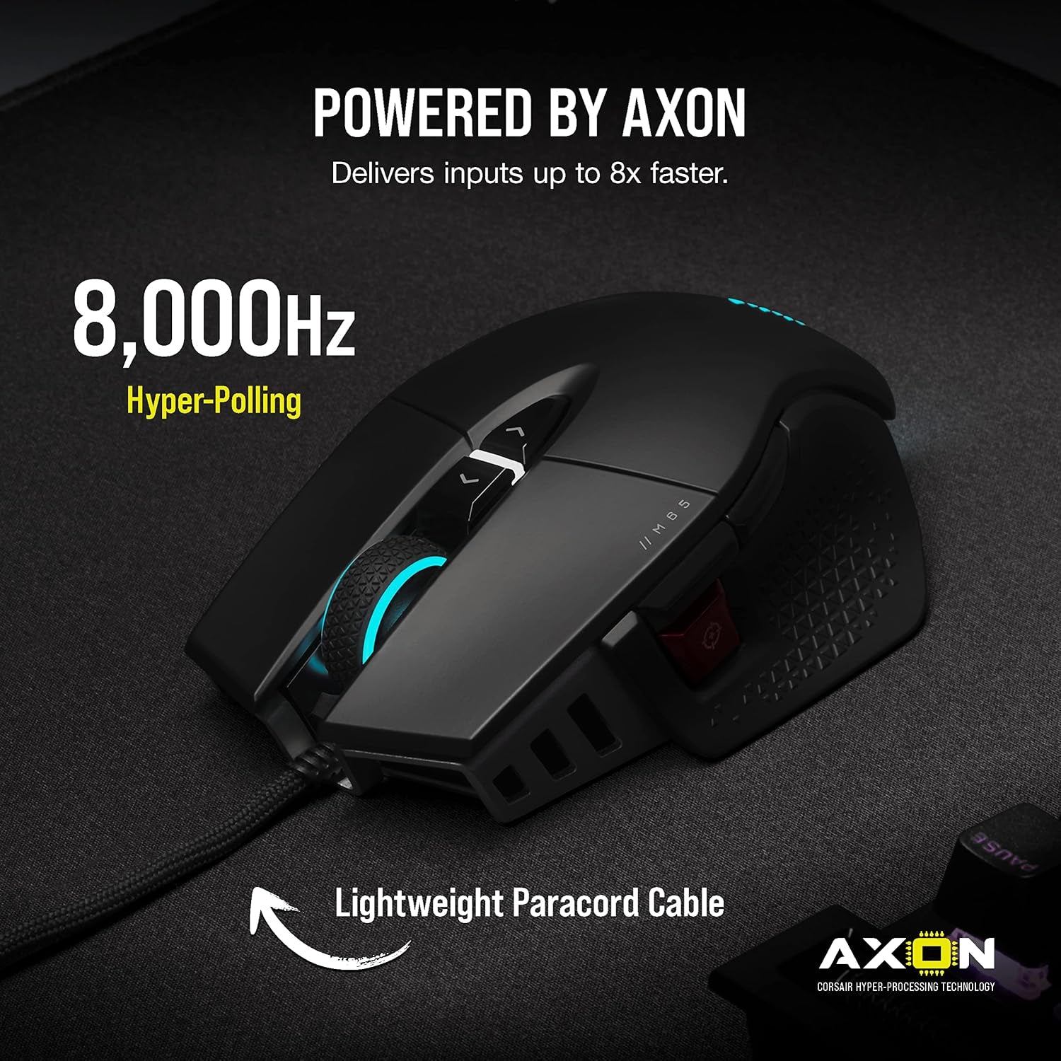 Corsair M65 RGB Ultra Wired Adjustable Weight FPS PC Gaming Mouse – Black